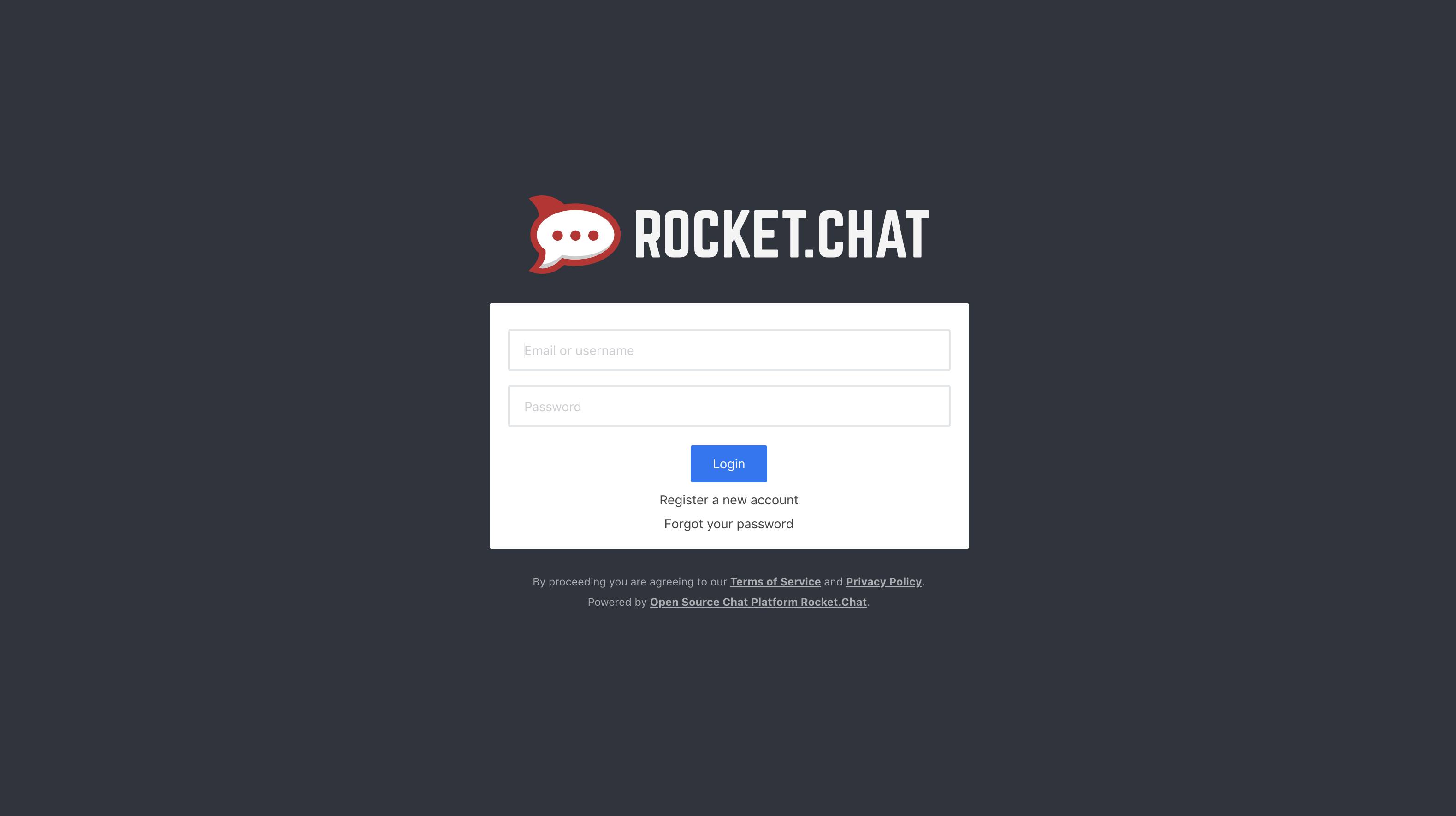 Rocket.Chat home page