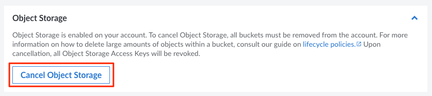 Cancel Object Storage